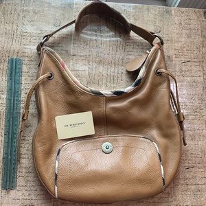 Authentic Burberry leather hobo bag. Used, but only worn 2x. No storage bag.